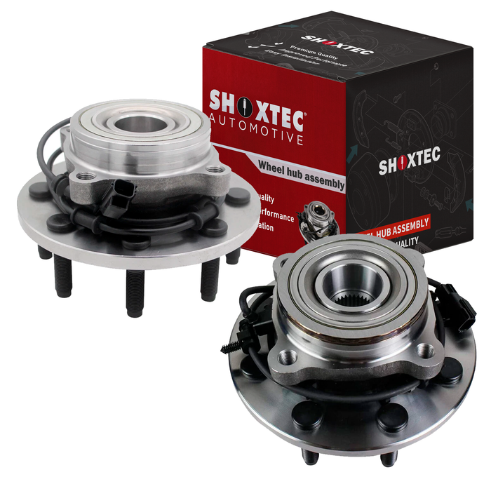 Shoxtec Front Pair Wheel Bearing Hub Assembly Compatible with 2003-2005 Dodge Ram 2500 4WD; Compatible with 2003-2005 Dodge Ram 3500 4WD Repl Part No. 515061