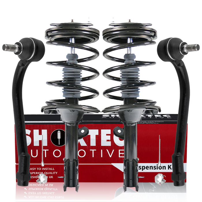 Shoxtec 4pc Front Suspension Shock Absorber Kits Replacement for 2007-2009 Hyundai Santa Fe with 2.7L V6 and 3.3L V6 engines Includes 2 Complete Struts 2 Front Outer Tie Rod End