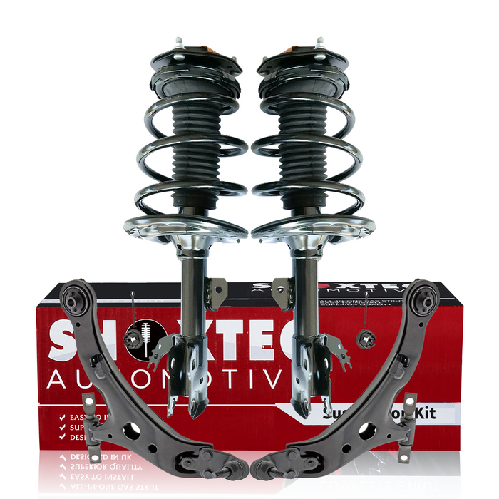 Shoxtec 4pc Front Suspension Shock Absorber Kits Replacement for 2013-2015 Toyota Avalon Includes 2 Complete Struts 2 Front Lower Control Arms and Ball Joint Assembly