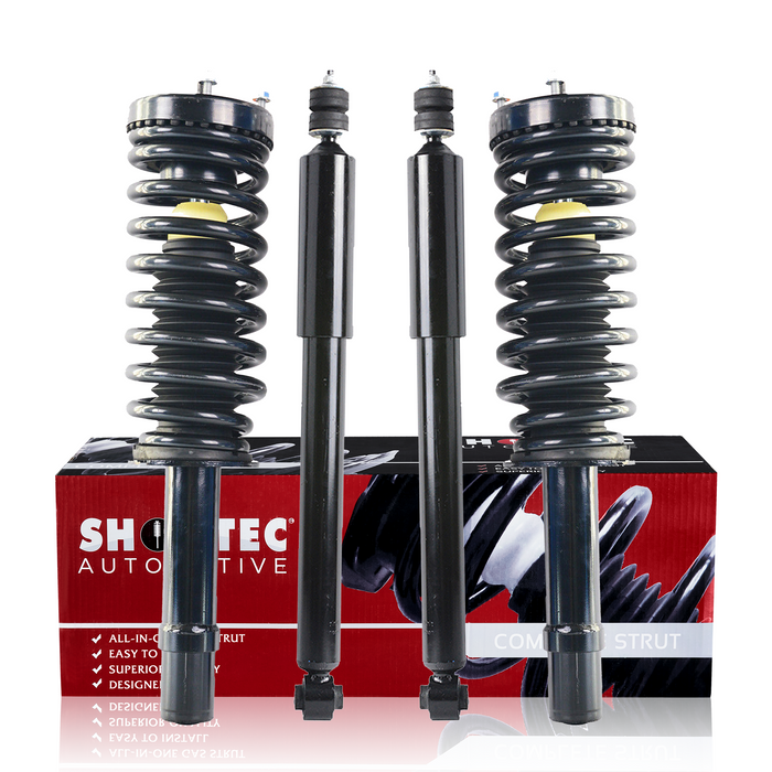 Shoxtec Full Set Complete Strut Assembly Replacement For 2005-2010 Chrysler 300; 2008-2010 Dodge Charger; 2005-2008 Dodge Magnum, Repl No. 172254L 172254R 5612