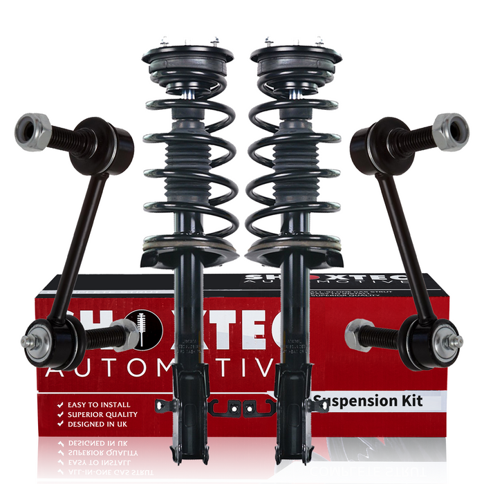 Shoxtec 4pc Front Suspension Shock Absorber Kits Replacement for 2007-2010 Ford Edge FWD only 2007-2010 Lincoln MKX FWD only Includes 2 Complete Struts 2 Sway Bars