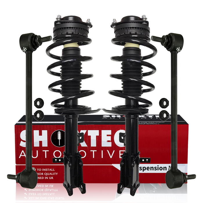 Shoxtec 4pc Front Suspension Shock Absorber Kits Replacement for 2011-2014 Chrysler 200 3.6L V6 Sedan Models Only Includes 2 Complete Struts 2 Sway Bars