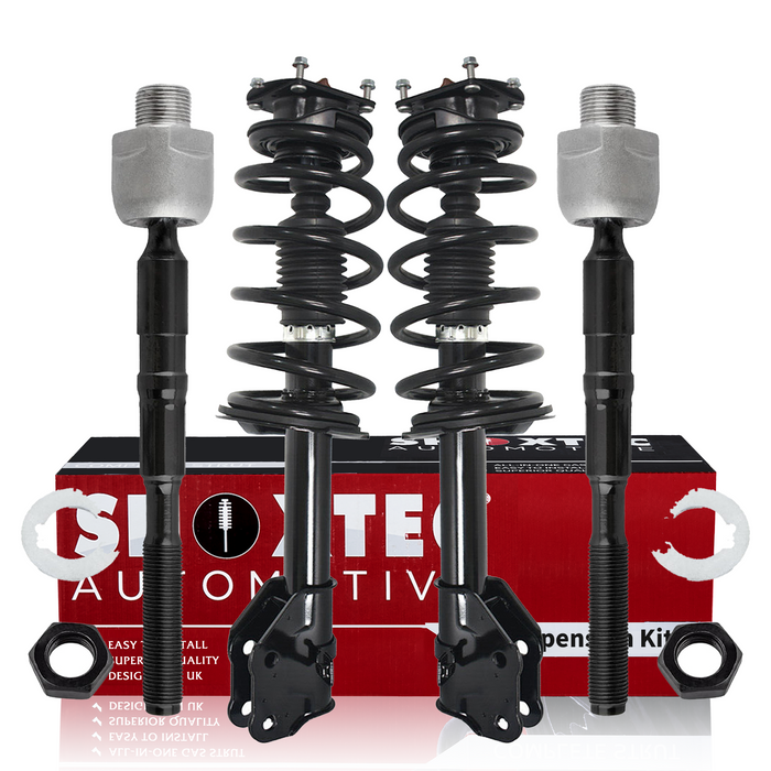Shoxtec 4pc Front Suspension Shock Absorber Kits Replacement for 11-14 Ford Edge Fits SubModels with 3.5L V6 and 3.7L V6 Engine Includes 2 Complete Struts 2 Inner Tie Rod Ends