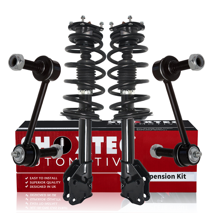 Shoxtec 4pc Front Suspension Shock Absorber Kits Replacement for 11-14 Ford Edge Fits SubModels with 3.5L V6 and 3.7L V6 Engine Includes 2 Complete Struts 2 Sway Bars