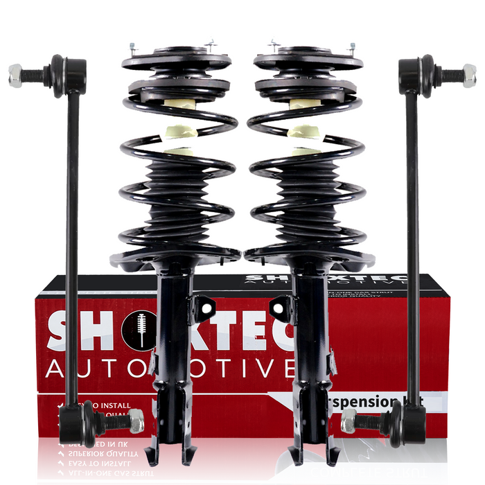 Shoxtec 4pc Front Suspension Shock Absorber Kits Replacement for 2014-2019 Toyota Corolla 1.8L I4 Excludes Sport suspension Includes 2 Complete Struts 2 Front Sway Bar End Link
