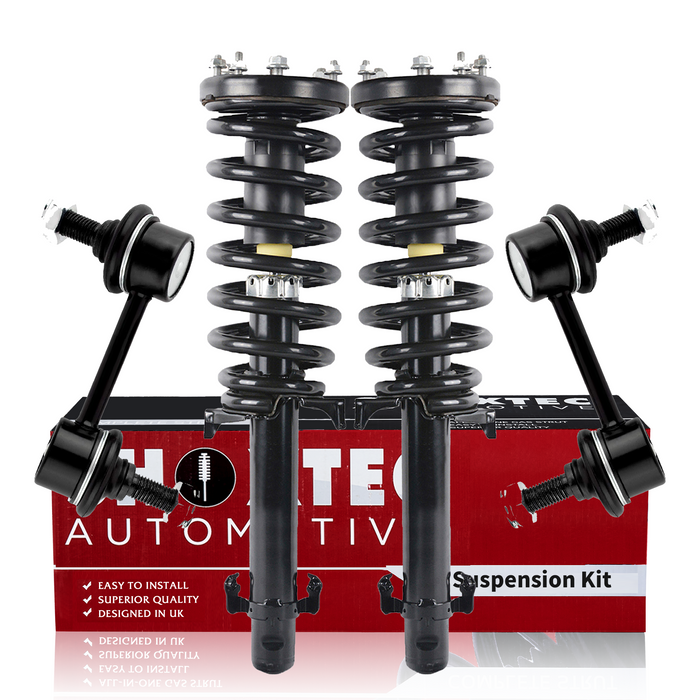 Shoxtec 4pc Front Suspension Shock Absorber Kits Replacement for 2008-2012 Honda Accord Includes 2 Complete Struts 2 Front Sway Bar Endlink