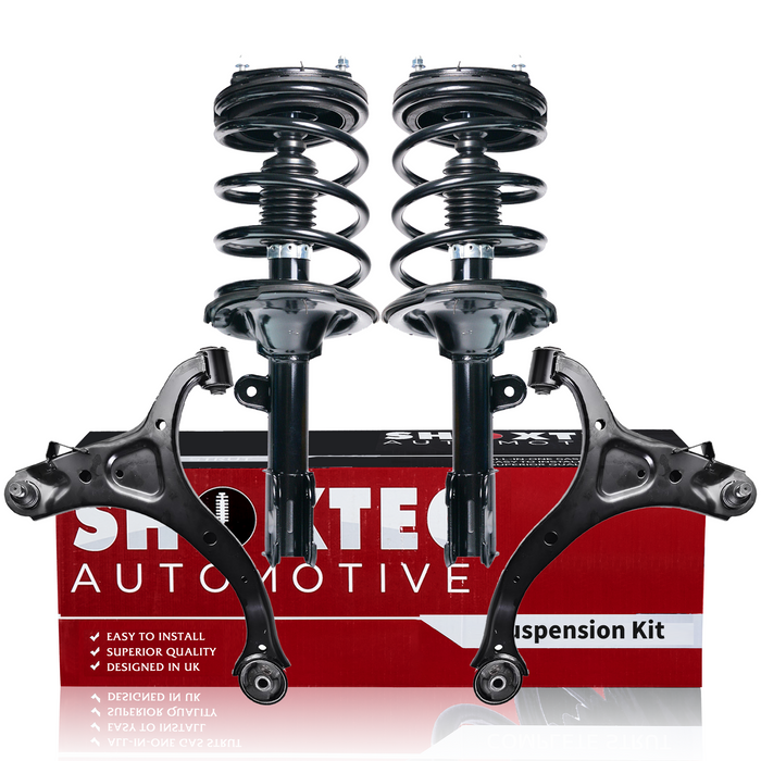 Shoxtec 4pc Front Suspension Shock Absorber Kits Replacement for 2007-2009 Hyundai Santa Fe with Automatic Transmission Only Includes 2 Complete Struts 2 Front Lower Control Arm and Ball Joint