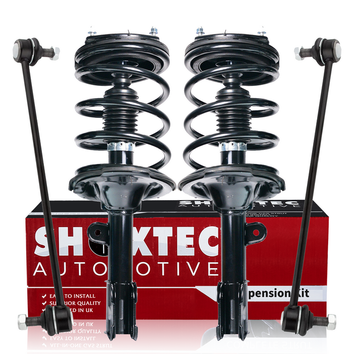 Shoxtec 4pc Front Suspension Shock Absorber Kits Replacement for 2007-2009 Hyundai Santa Fe with Automatic Transmission Only Includes 2 Complete Struts 2 Front Sway Bar End Link