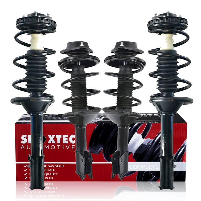 Shoxtec Full Set Complete Struts fits 1998 1999 Subaru Legacy 2.2L H4; Coil Spring Assembly Shock Absorber Repl. Part no. 1331772 1331761L 1331761R