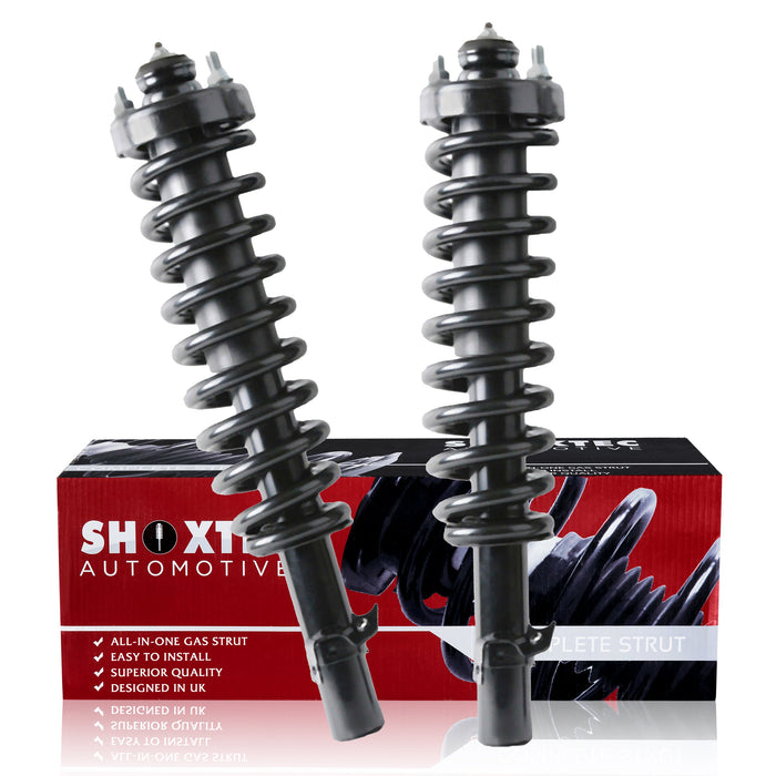 Shoxtec Front Complete Strut Replacement for 1992-1995 Honda Civic Coil Spring Assembly Shock Absorber Kits Repl Part No. 171946 171945