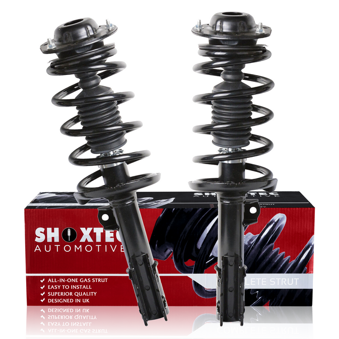 Shoxtec Front Complete Strut Assembly fits 04-12 Chevrolet Malibu;08 Chevrolet Malibu Classic;05-10 Pontiac GT; 07-09 Saturn Aura Coil Spring Assembly Shock Absorber Repl. 172199 172200