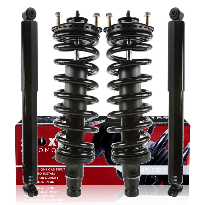 Shoxtec Full Set Complete Strut Shock Absorbers Replacement for 04-07 Buick Rainier 02-09 Chevrolet Trailblazer 03-06 SSR 02-09 GMC Envoy 03-08 ISUZU Ascender 02-04 Oldsmobile Bravada 05-08 Saab 9-7x