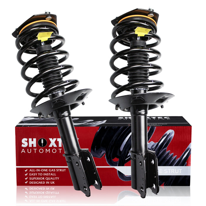 Shoxtec Front Complete Struts fit 2002 - 2007 Buick Rendezvous; 2001 - 2005 Pontiac Aztek; Coil Spring Assembly Shock Absorber Repl. Part no. 172113