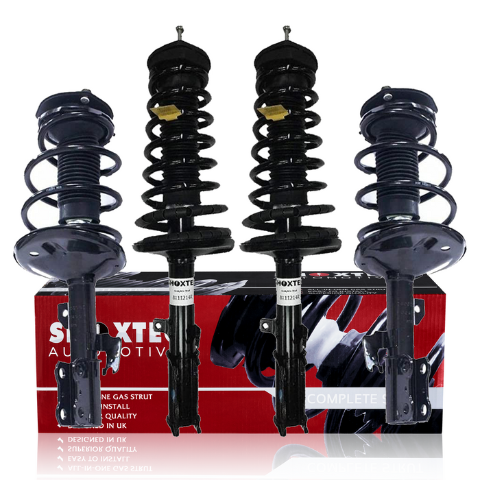 Shoxtec Full Set Complete Strut Replacement for 2002-2003 Lexus ES300; 2002-2003 Toyota Camry Coil Spring Assembly Shock Absorber Kits Repl Part No. 171491 171490 171493 171492‚¬¦