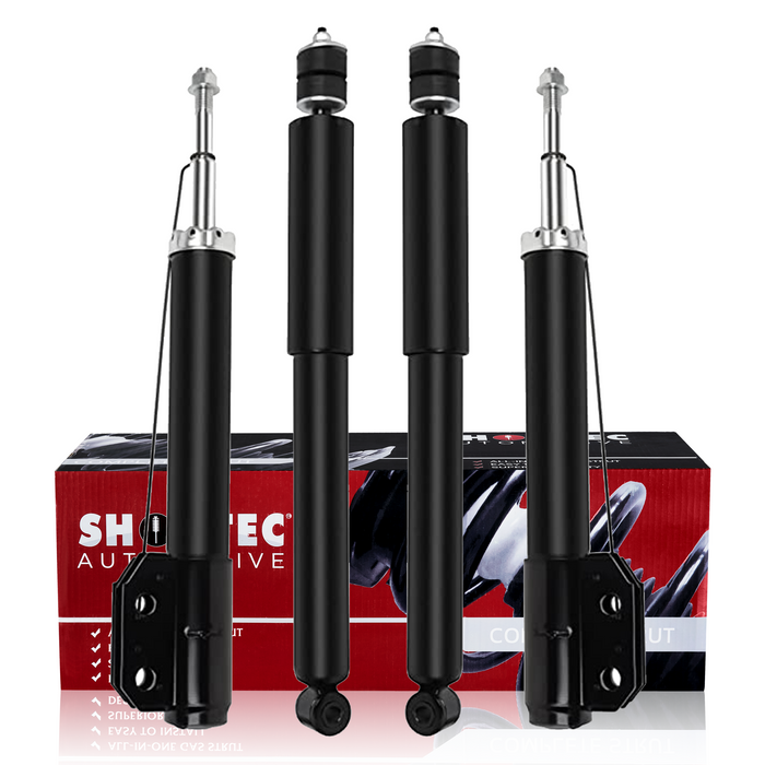 Shoxtec REAR+FRONT Shock Absorbers Replacement for 1994-2004 Ford Mustang; Base/Mach 1, Repl. Part No.5968, 71962