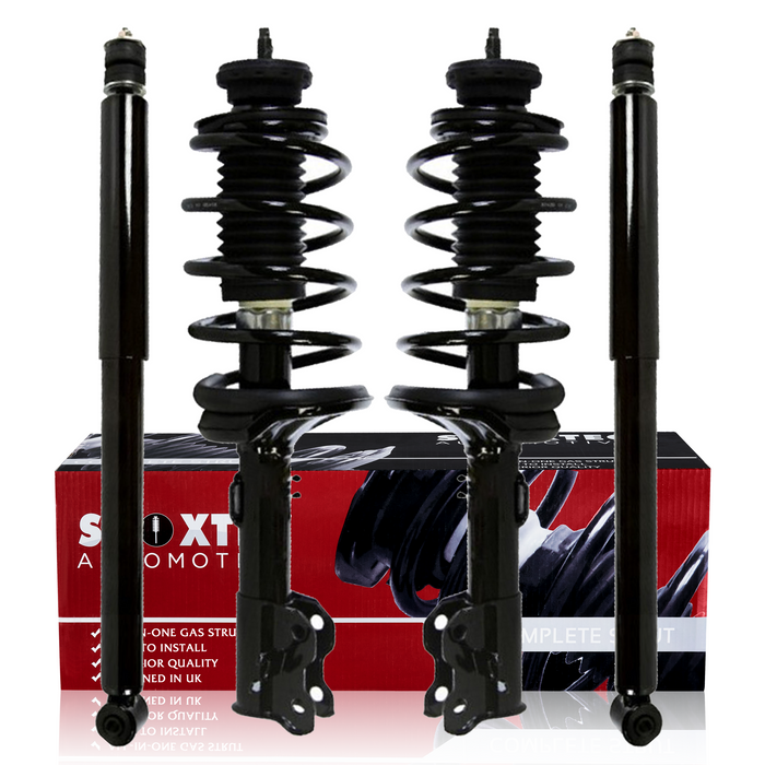 Shoxtec Full Set Complete Strut Shock Absorbers Replacement for 04-11 Chevrolet Aveo; Replacement for 07-11 Chevrolet Aveo5 Replacement for 09-10 Pontiac G3 Replacement for 05-08 Pontiac Wave