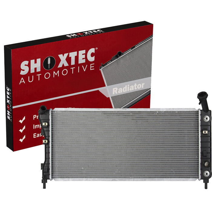 Shoxtec Aluminum Core Radiator Replacement for 2005-2009 Buick Allure 2005-2009 Buick LaCrosse 2004-2005 Chevrolet Impala 2004-2005 Chevrolet Monte Carlo 2004-2008 Pontiac Grand Prix Repl No. CU2710
