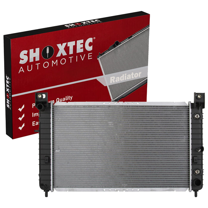 Shoxtec Aluminum Core Radiator Replacement for 02-05 Cadillac Escalade 07-11 Chevrolet Cheyenne 99-13 Silverado 1500 07 Silverado 1500 Classic 00-06 Suburban 1500 00-06 Tahoe 99-06 GMC Sierra 1500 07 Sierra 1500 Classic Repl No.CU2334
