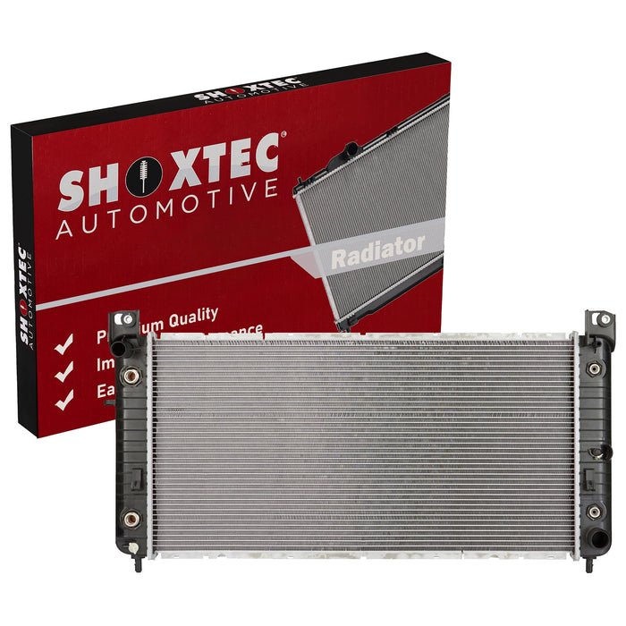 Shoxtec Aluminum Core Radiator Replacement for 96-01 AM General Hummer 02-14 Cadillac Escalade 2007-2013 Avalanche 2007-2009 Cheyenne 1999-2013 Silverado 1500 99-12 Silverado 2500 07 Chevrolet Silverado 2500 HD Classic Repl No.CU2370