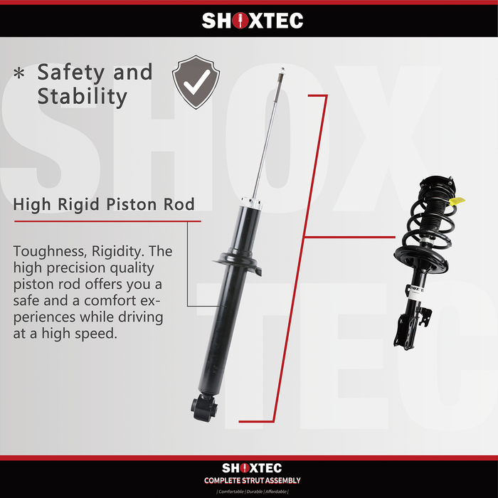 Shoxtec Rear Shock Absorber Replacement for 2017 2018 2019 2020 2021 Tesla Model 3 Repl No. 8346743