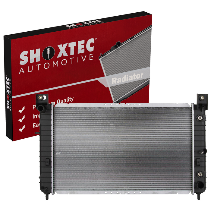 Shoxtec Aluminum Core Radiator Replacement for 02-05 Cadillac Escalade 07-11 Chevrolet Cheyenne 99-13 Silverado 1500 07 Silverado 1500 Classic 00-06 Suburban 1500 00-06 Tahoe 99-06 GMC Sierra 1500 07 Sierra 1500 Classic Repl No.CU2334