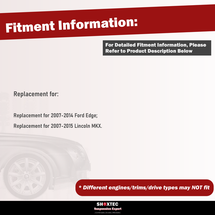 Shoxtec Front Inner Tie Rod End 2pc Passenger Side Driver Side Replacement for 07-14 Ford Edge 07-15 Lincoln MKX Repl. No EV800576
