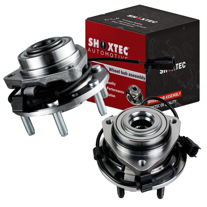 Shoxtec Front Pair Wheel Bearing Hub Assembly Compatible with 2004-2007 Buick Rainier; Compatible with 2003-2006 Chevrolet SSR; Compatible with 2002-2009 Chevrolet Trailblazer Repl Part No. 513188