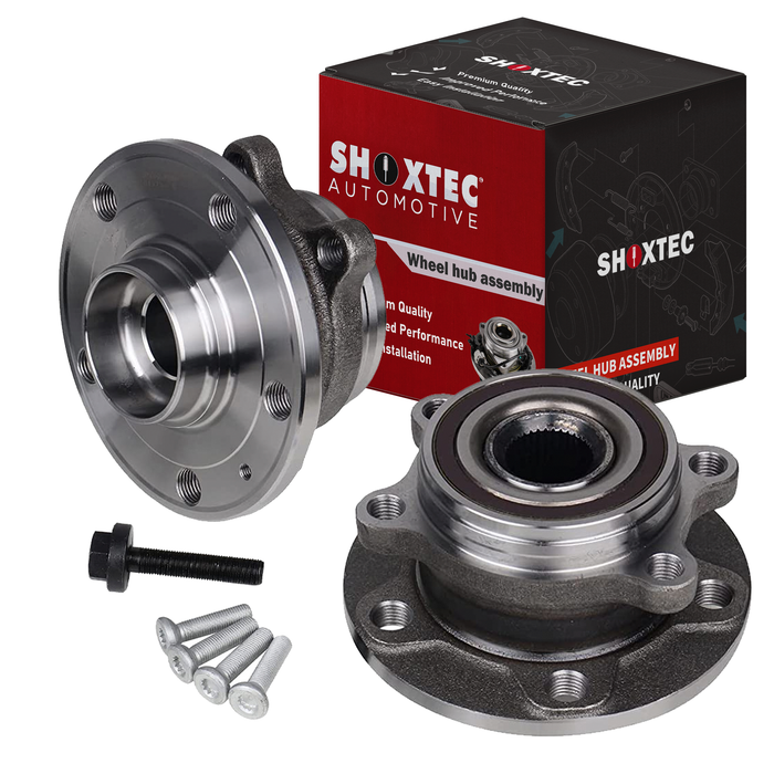 Shoxtec Front Wheel Bearing Hub Assembly Replacement for Audi A3 A3 Q3 TT Quattro Volkswagen Beetle CC Eos Golf City MKVI GTI Jetta IV V VI Passat CC R32 Rabbit Tiguan Tiguan Limited Repl. no 513253