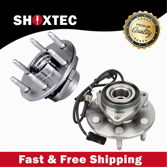 Shoxtec Front Wheel Bearing Hub Assembly Replacement for Chevrolet Silverado Tahoe Avalanche Suburban Express 1500 GMC Sierra Yukon Savana Cadillac Escalade ESV EXT 6 Repl. no 515036