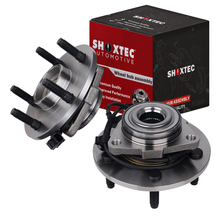 Shoxtec Front Wheel Bearing Hub Assembly Replacement for 2002-2005 Dodge Ram 1500 Fits vehicles with 4-wheel ABS Repl. no 515073