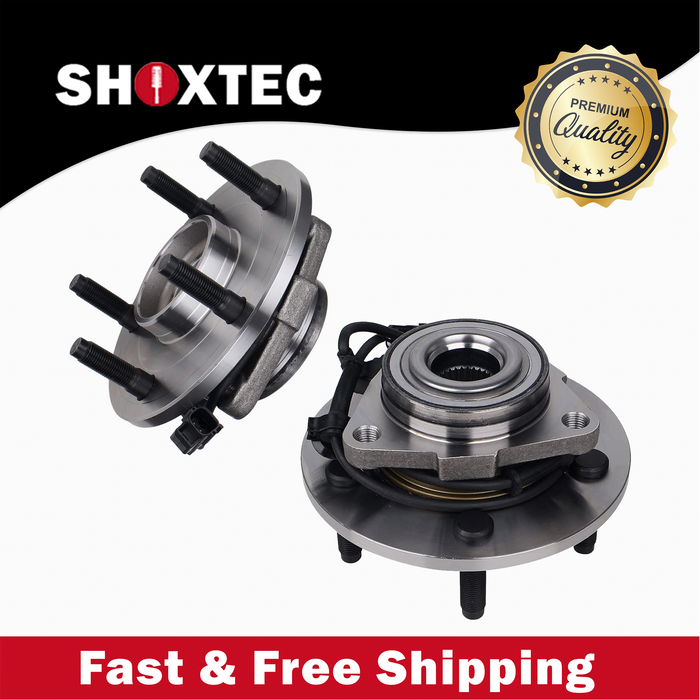 Shoxtec Front Wheel Bearing Hub Assembly Replacement for 2002-2005 Dodge Ram 1500 Fits vehicles with 4-wheel ABS Repl. no 515073
