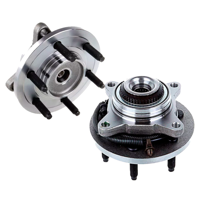 Shoxtec Front Pair Wheel Bearing Hub Assembly Compatible with 2005-2008 Ford F-150 4WD; Compatible with 2006-2008 Lincoln Mark LT 4WD Repl Part No. 515079