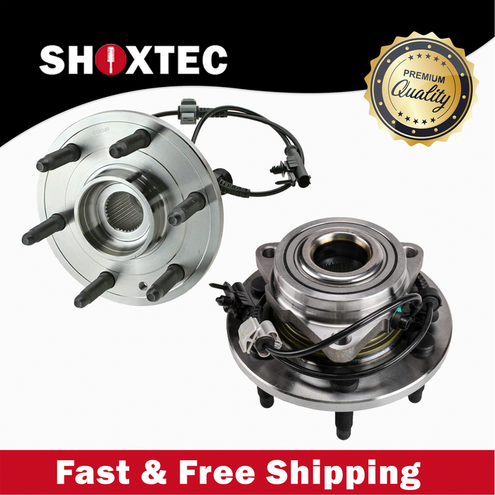 Shoxtec Front Wheel Bearing Hub Assembly Replacement for 07-14 Cadillac Escalade Chevrolet Avalanche Silverado 1500 Suburban Tahoe 09-13 GMC Sierra 1500 Yukon 2014 Yukon XL 1500 4WD Repl. no 515096