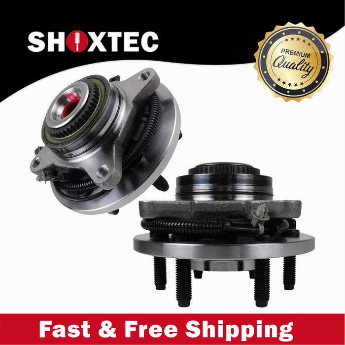 Shoxtec Front Wheel Bearing Hub Assembly Replacement for 2009-2010 ford F-150 Fits 4WD submodels FX4 King Ranch Lariat Platinum STX XL XLT with 6 stud hub Repl. no 515119