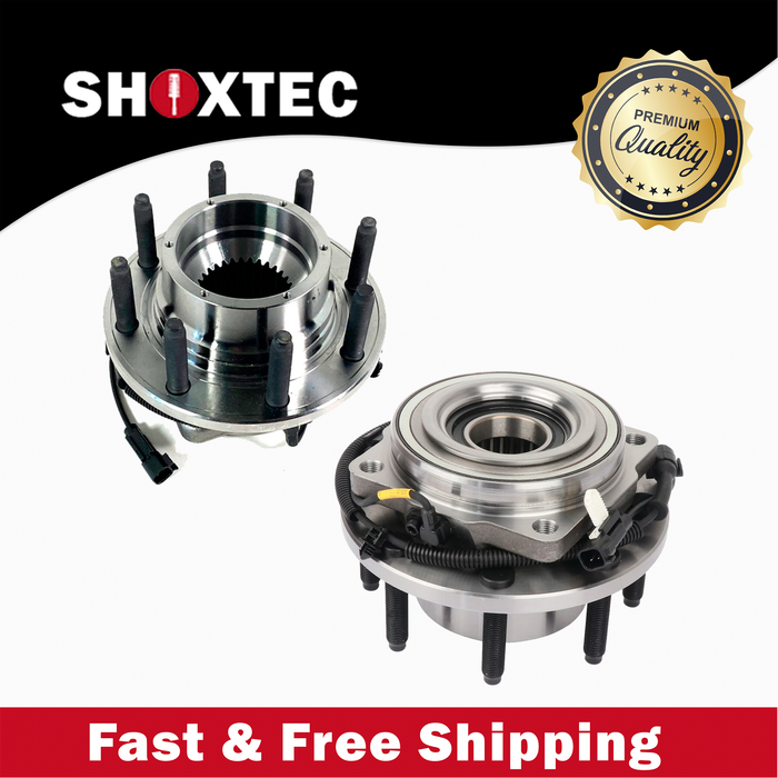 Shoxtec Front Pair Wheel Bearing Hub Assembly Compatible with 2011-2016 Ford F-250 Super Duty 4WD; Compatible with 2011-2016 Ford F-350 Super Duty 4WD Repl Part No. 515130