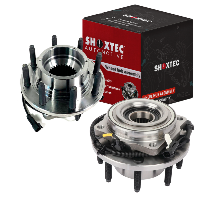 Shoxtec Front Pair Wheel Bearing Hub Assembly Compatible with 2011-2016 Ford F-250 Super Duty 4WD; Compatible with 2011-2016 Ford F-350 Super Duty 4WD Repl Part No. 515130