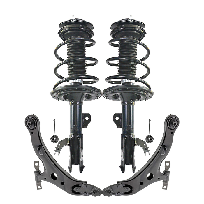 Shoxtec 4pc Front Suspension Shock Absorber Kits Replacement for 2012-2014 Toyota Camry SE Model Only 2.5L I4 Includes 2 Complete Struts 2 Front Lower Control Arms and Ball Joint Assembly