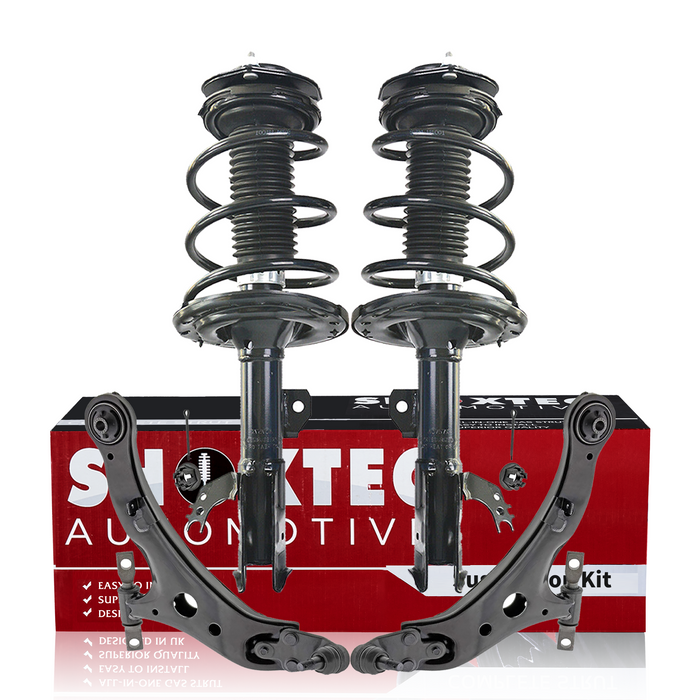 Shoxtec 4pc Front Suspension Shock Absorber Kits Replacement for 2012-2014 Toyota Camry SE Model Only 2.5L I4 Includes 2 Complete Struts 2 Front Lower Control Arms and Ball Joint Assembly