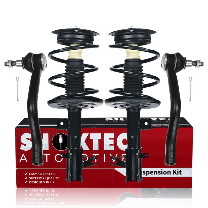 Shoxtec 4pc Front Suspension Shock Absorber Kits Replacement for 2009-2013 Nissan Maxima Excludes Sport Package 3.5L V6 includes 2 Complete Struts 2 Outer Tie Rod End