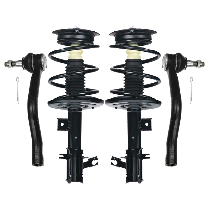 Shoxtec 4pc Front Suspension Shock Absorber Kits Replacement for 2009-2013 Nissan Maxima Excludes Sport Package 3.5L V6 includes 2 Complete Struts 2 Outer Tie Rod End