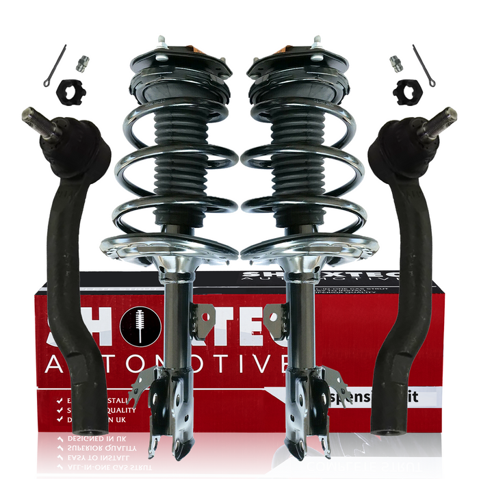 Shoxtec 4pc Front Suspension Shock Absorber Kits Replacement for 2013-2015 Toyota Avalon Includes 2 Complete Struts 2 Outer Tie Rod End