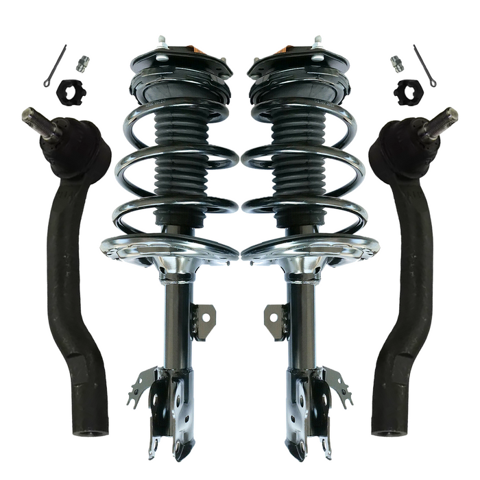 Shoxtec 4pc Front Suspension Shock Absorber Kits Replacement for 2013-2015 Toyota Avalon Includes 2 Complete Struts 2 Outer Tie Rod End