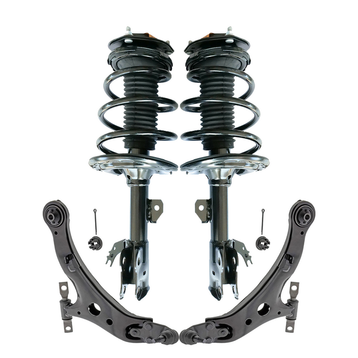 Shoxtec 4pc Front Suspension Shock Absorber Kits Replacement for 2013-2015 Toyota Avalon Includes 2 Complete Struts 2 Front Lower Control Arms and Ball Joint Assembly
