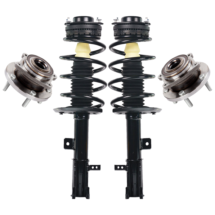 Shoxtec Front Struts Wheel Bearing Hubs Set Replacement for 2008 - 2014 Dodge Avenger FWD; 2007 - 2010 Chrysler Sebring FWD Repl. Part No. 171131 171130 513263