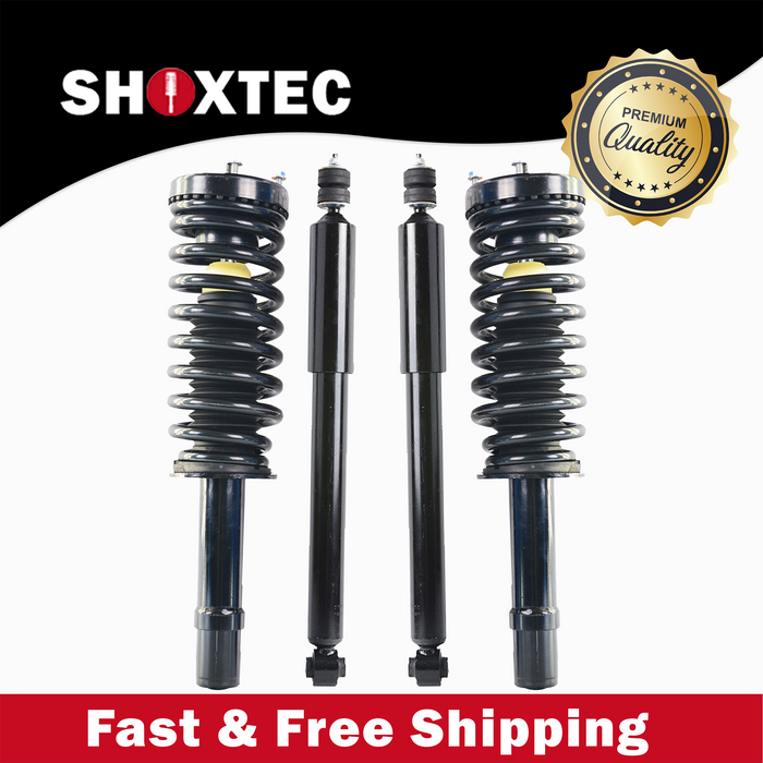 Shoxtec Full Set Complete Strut Assembly Replacement For 2005-2010 Chrysler 300; 2008-2010 Dodge Charger; 2005-2008 Dodge Magnum, Repl No. 172254L 172254R 5612
