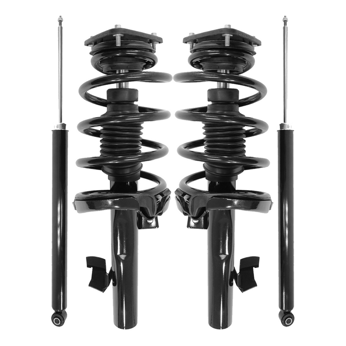 Shoxtec Full Set Complete Strut Assembly Replacement for 2007-2013 Volvo C30; 2004-2011 Volvo S40 FWD Sedan; 2006-2011 Volvo V50 FWD Wagon; 2005 Volvo V50 FWD From 4/05 Repl Part No.172316 172315 5617