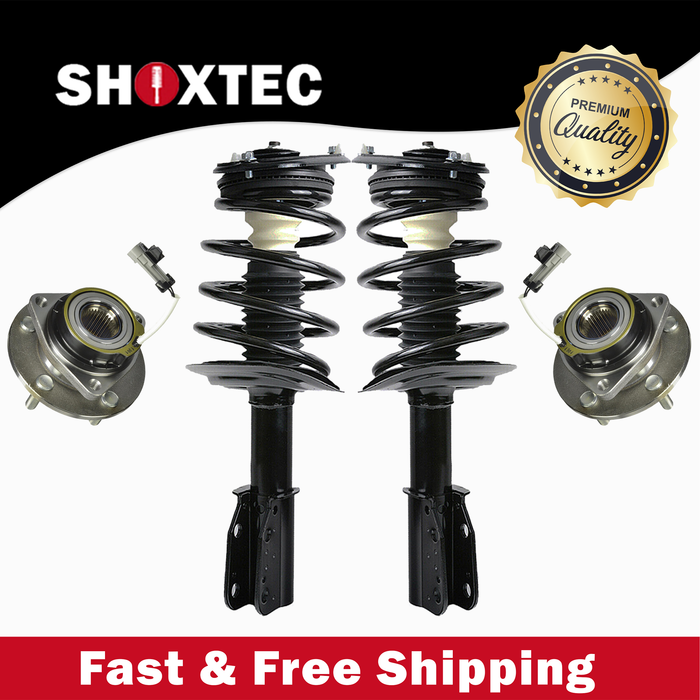 Shoxtec Front Struts Wheel Bearing Hubs Set Replacement for 2006-2011 Cadillac DTS Repl. Part No. 172321 513179