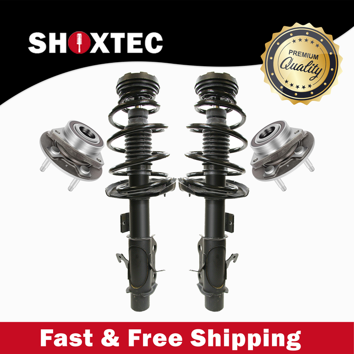 Shoxtec Front Struts Wheel Bearing Hubs Set Replacement for 2012 Chevrolet Camaro SS submodel with 6.2L V8 engine without Performance Package Repl. Part No. 172360 172359 513282