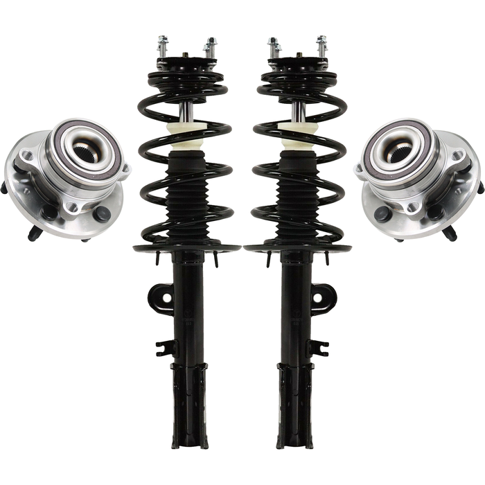 Shoxtec Front Struts Wheel Bearing Hubs Set Replacement for 2011 - 2013 Ford Explorer FWD Repl. Part No. 172621 172620 512460