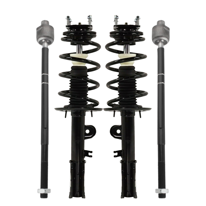 Shoxtec 4pc Front Suspension Shock Absorber Kits Replacement for 2011-2013 Ford Explorer FWD Only Fits manufactured up to Sept. 04, 2012 Includes 2 Complete Struts 2 Front Inner Tie Rod End